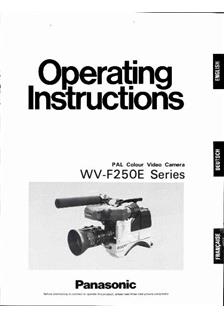 Panasonic WV F 250 E manual. Camera Instructions.